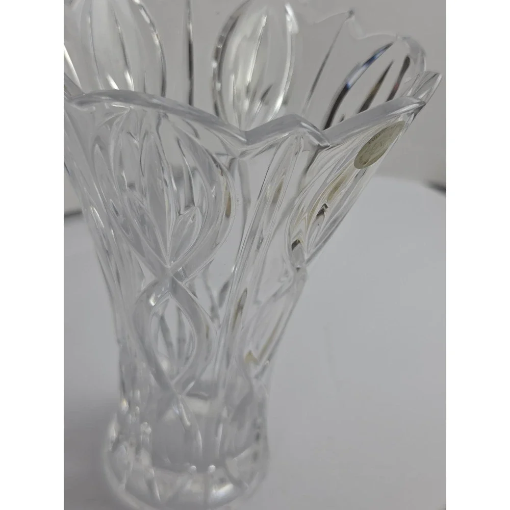 Lenox Wedding Braid Full Lead Crystal Vase Glam 9.25